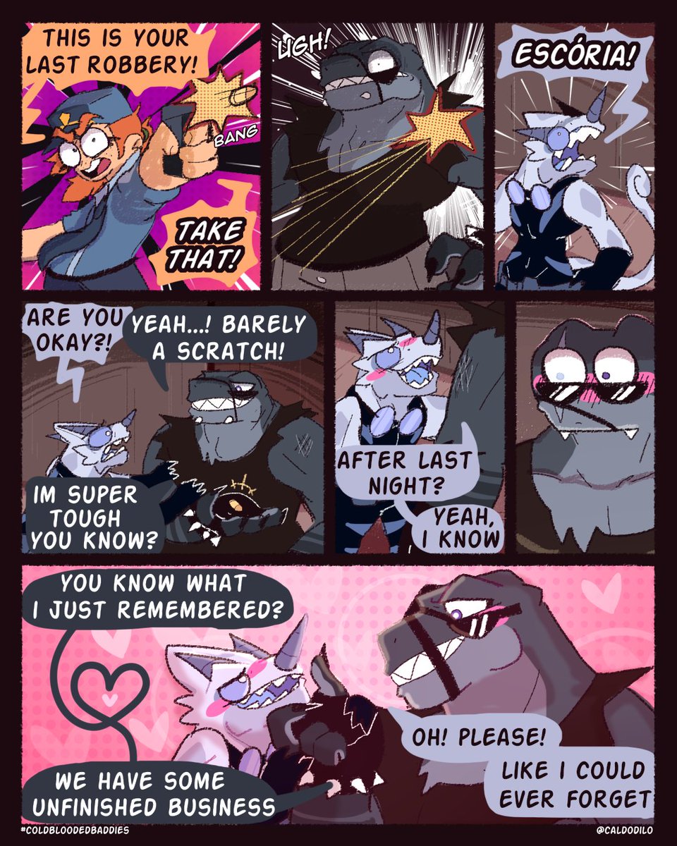caldodilo's tweet photo. im not used to post this late hope its okay! :D

[1/2]

#furryart #furryartwork #coldbloodedbaddies https://t.co/13TxNZ8k2D