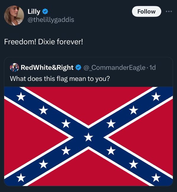 acnewsitics's tweet photo. MAGAs are dumb, this flag literally represented people who didn't want slaves to have freedom. https://t.co/1tww8WorlL