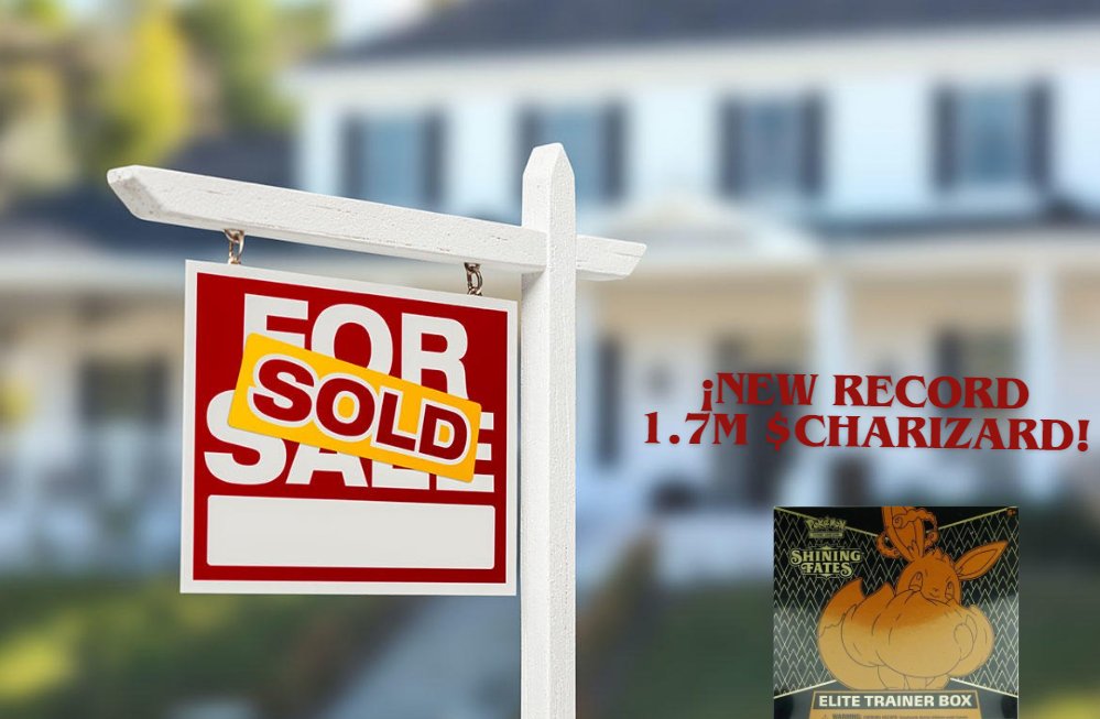 RECORD!!!! 
The auction concluded with a staggering final bid of $1.7 million $Charizard