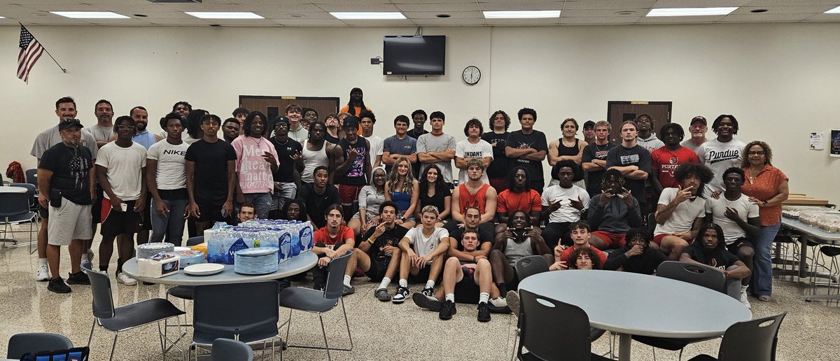 After practice celebration. Stracks Chicken,  Gelsosomos pizza, and a Portage Football victory!