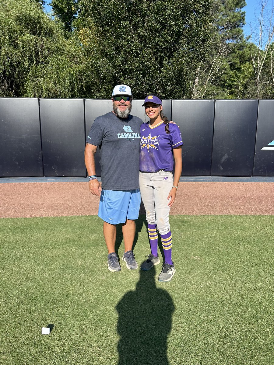 Had a great day in the southern part of heaven. <a href="/UNCSoftball/">Carolina Softball</a> camps provide me the opportunity to play on a field I have always wanted to play since I was a little. Go Heels! 
<a href="/coachmegsmith/">Megan Smith Lyon</a> <a href="/c_lyon22/">Corey Lyon</a> <a href="/coachkiwij/">Aquilla Mateen James</a> <a href="/Maddie_Holub/">Maddie Holub</a> <a href="/2026Birmingham/">Birmingham Thunderbolts Premier 2026- Thompson</a>