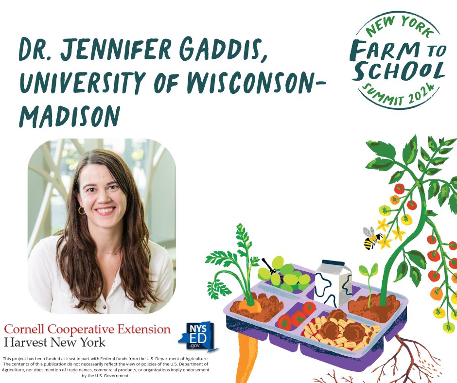 We are excited to announce that Dr. Jennifer Gaddis will be the Keynote Speaker for our inaugural F2S summit! Read more on our submit website: bit.ly/4cENoGR

#farmtoschool #NewYork #localagriculture