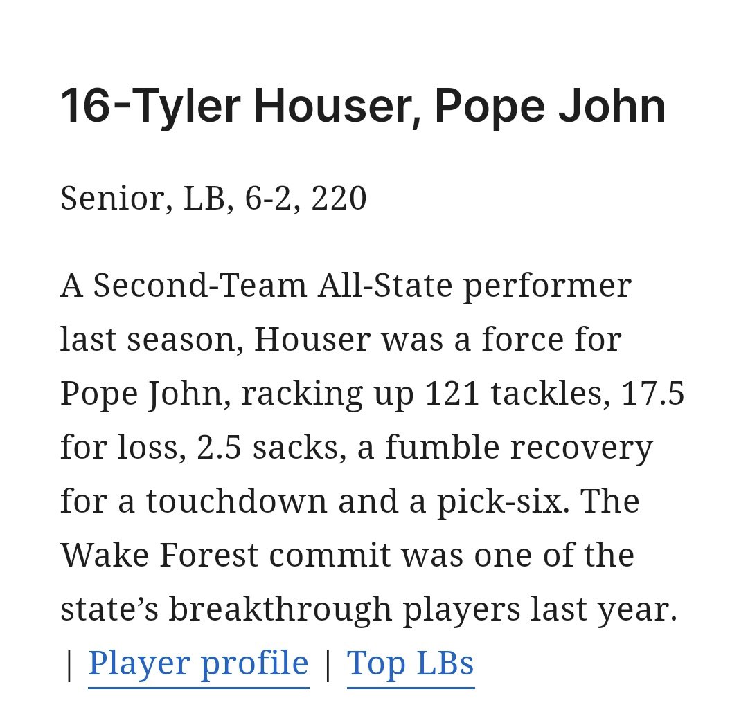 Tyler Houser ‘25 LB tweet media