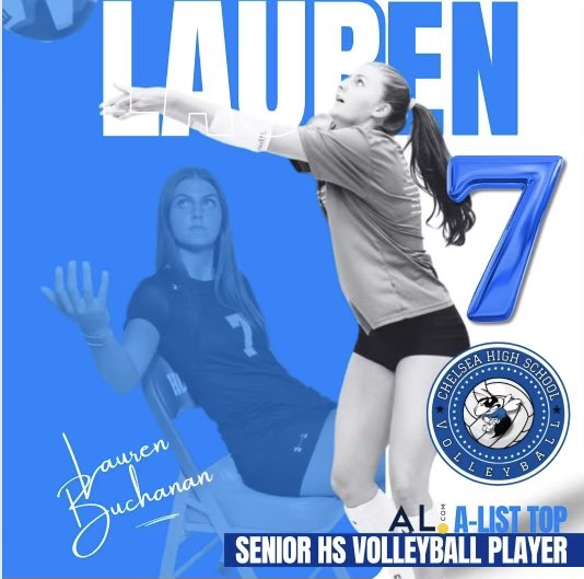 Chelsea’s Lauren Buchanan was ranked 2nd on the AL.com A-List for Top Senior High School Volleyball Players. Check out the article here: al.com/sports/2024/08…
