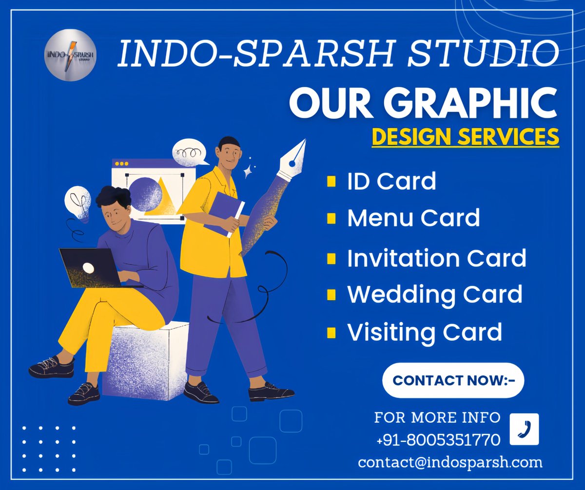 IndoSparsh's tweet photo. Discover Our Premium Graphic Design Services for All Your Card Needs! 🌟 Contact Now 8005351770!
#GraphicDesign #CardDesign #CreativeDesign #DesignServices #IDCardDesign #MenuCardDesign #InvitationCardDesign #WeddingCardDesign #VisitingCardDesign #ProfessionalDesign #DesignStudio https://t.co/J6KyHmrX6z