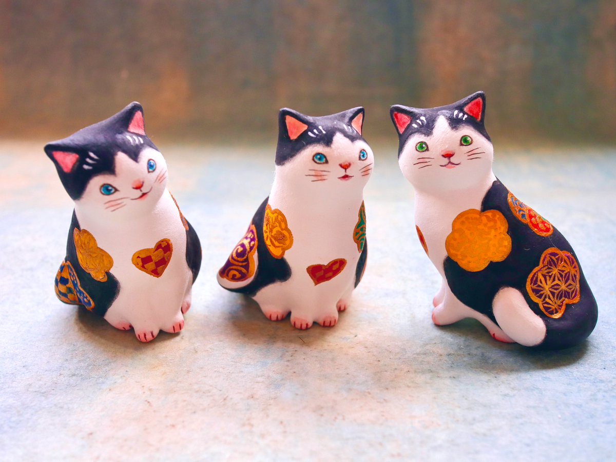 加賀五彩の猫』 加賀友禅に使われる五色は加賀五彩と呼ばれます