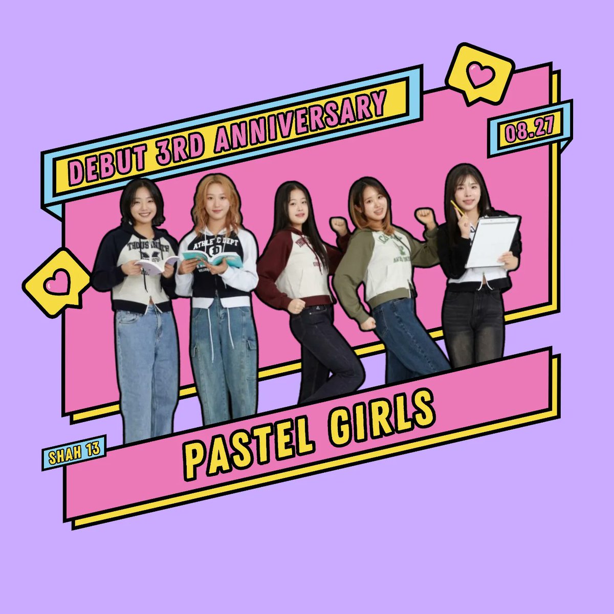 shah_13_'s tweet photo. [🎉] Happy Debut...

> 3rd Anniversary to Pastel Girls
#3YearWithPastelGirls #PastelGirls
#Sumin #Heebin #Soyi #Daun #Dohyun

> 1st Anniversary to Kandis
#Kandis_Debut_1stAnniversary
#Kandis #Hello #Venny #Nine #Looky https://t.co/V797EjImRO