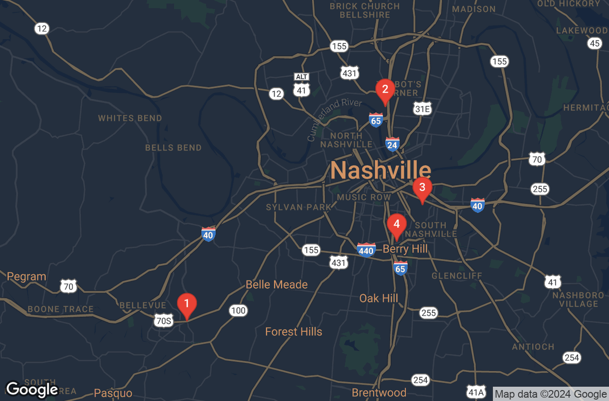 311Nashville's tweet photo. HOLD-UP ROBBERY:
  1) Circle K, 7101 Highway 70 S, Bellevue at 8:51am
SHOTS FIRED:
  2) 1306 Bessie Ave, Trinity Hills at 8:33am
DECEASED INDIVIDUAL:
  3) Hart St / Creek St, Chestnut Hill at 3:29pm
  4) 8Th And Berry Apartments, 2606 Fessey Park Rd, Berry Hill at 1:22pm https://t.co/mfruJLYwMx