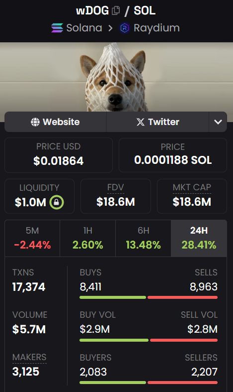 DonCrypto_X's tweet photo. The degen crew recognizes real ones 

$wDOG - The True One

 Drop a rocket or a dog below if you're with us! 

#DegenCrew #wDOGRealOne