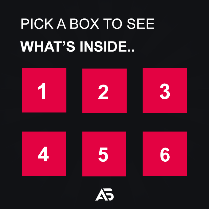 Pick a box and we will reply with a SURPRISE! 🎁