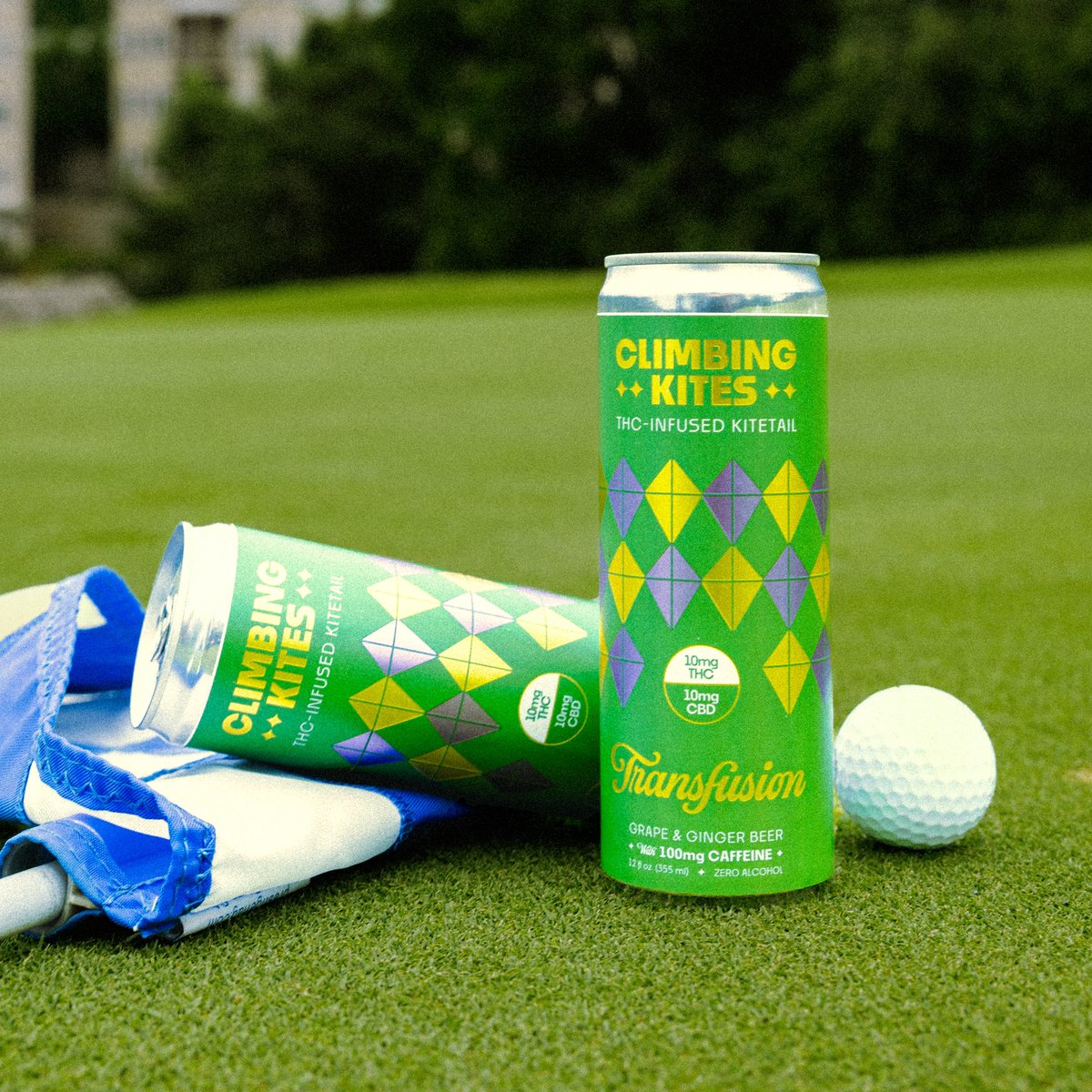 our new Transfusion combines concord grape and our secret, all-natural ginger beer recipe for a zippy, bright tasting beverage. ⓣⓗⓒ and cbd join with caffeine to carry you all the way to the 19th hole. check out our product locator (link in bio) to find your Transfusion ⛳️