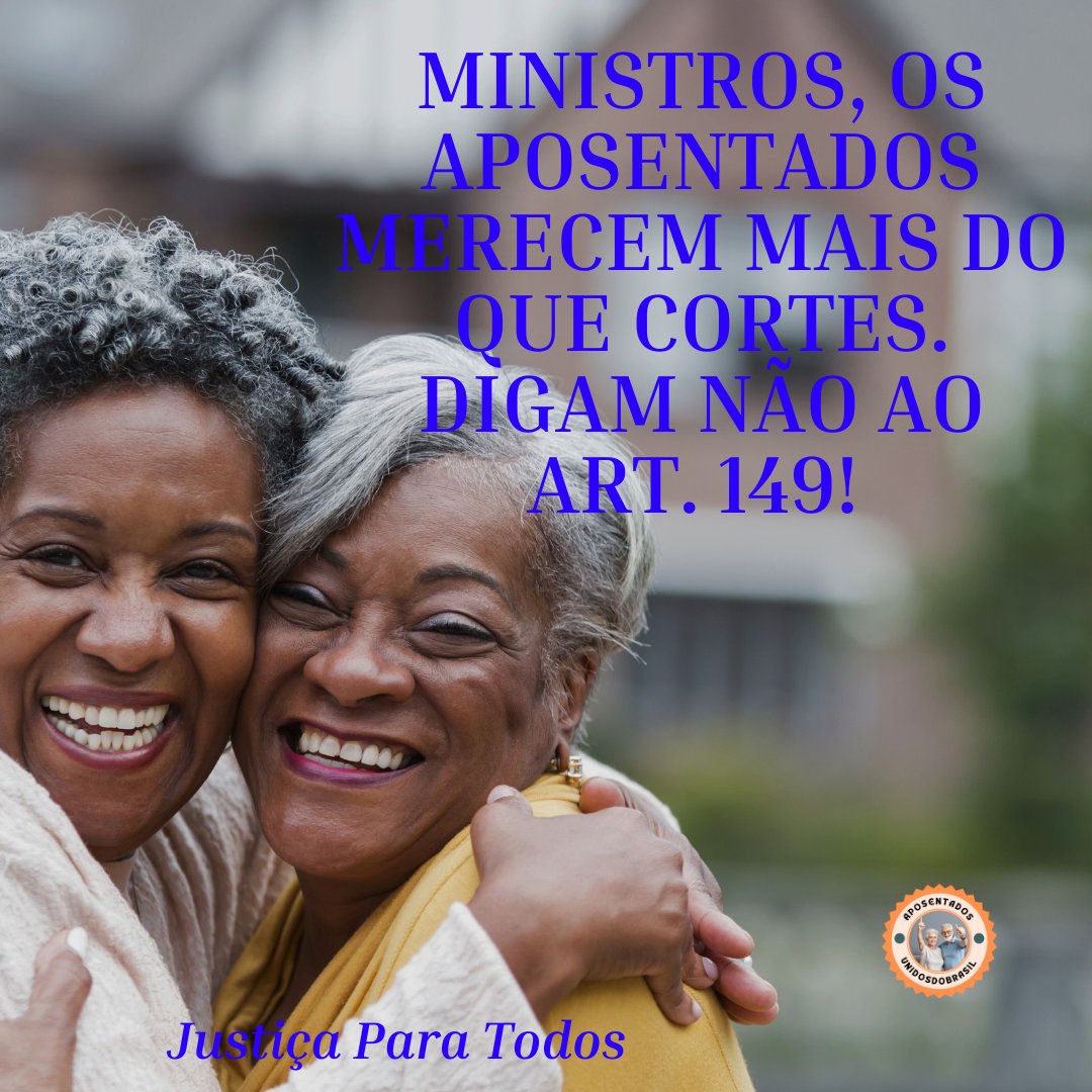 STF, os aposentados precisam de justiça! Revisem o art. 149 da EC103/19 e protejam nossos direitos. <a href="/STF_oficial/">STF</a> <a href="/gilmarmendes/">Gilmar Mendes</a> <a href="/LRobertoBarroso/">Luís Roberto Barroso</a> <a href="/alexandre/">Alexandre de Moraes</a> 👇 #AposentadoriaHonrada #Boulos