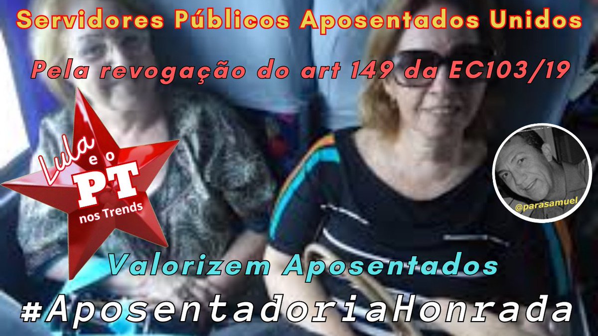 <a href="/carlosgiannazi/">Prof Carlos Giannazi</a> Aposentados clamam por decisão imparcial: STF, julguem inconstitucional o art. 149 da EC103/19, assegurando equidade na previdência.  <a href="/nunesmarquesK/">Kassio Nunes Marques</a>
<a href="/MinAMendonca/">André Mendonça</a>
<a href="/Cristianozaninm/">Cristiano Zanin Martins</a>
<a href="/FlavioDino/">Flávio Dino 🇧🇷</a>
👇
Valorizem Aposentados
#AposentadoriaHonrada
Hs