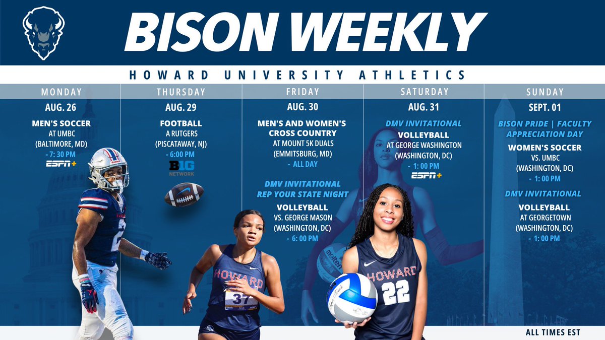 Hey Bison Nation! 🦬

Please join us for some exciting events this week!

#BleedBlue