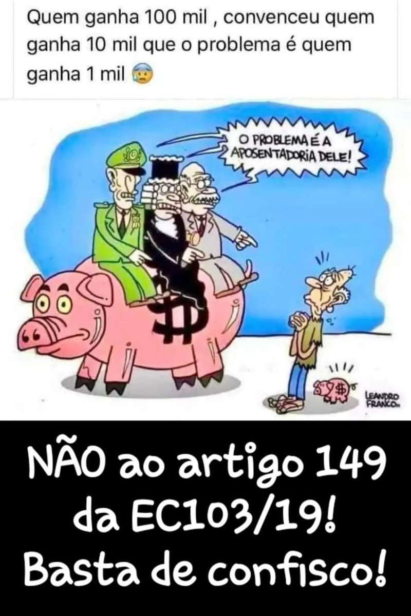 "Valorizem Aposentados! Aposentadoria digna! Esperamos o resgate da apreciação da ilegitimidade  do art.149 da EC103 do Sr. Ministro <a href="/gilmarmendes/">Gilmar Mendes</a>  <a href="/STF_oficial/">STF</a> <a href="/LRobertoBarroso/">Luís Roberto Barroso</a> <a href="/alexandre/">R.s</a> Valorizem Aposentados #AposentadoriaHonrada