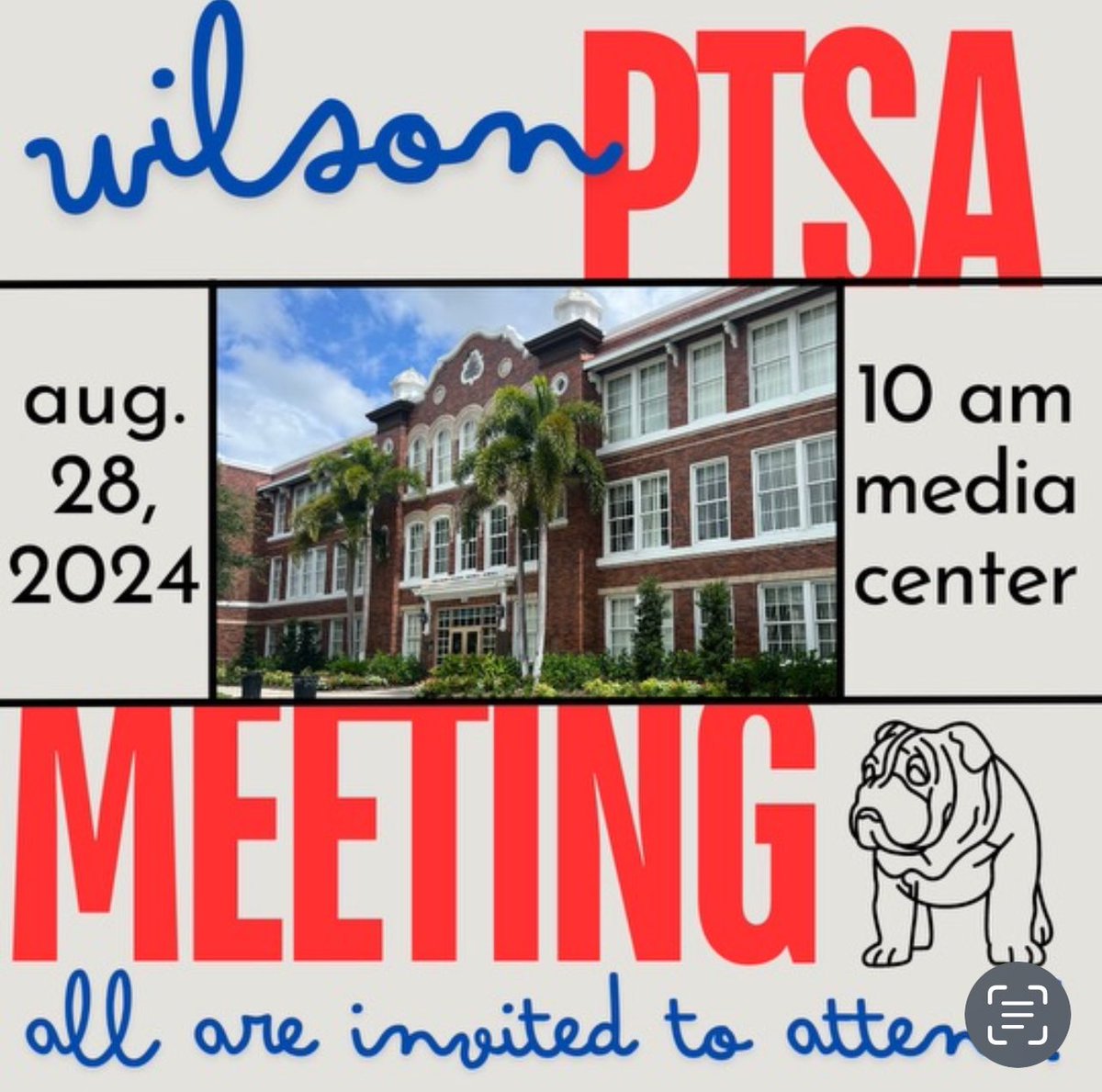 Come find out what the PTSA is planning this year. It’s a great chance to meet new families and hear updates from administration! All are invited!!
