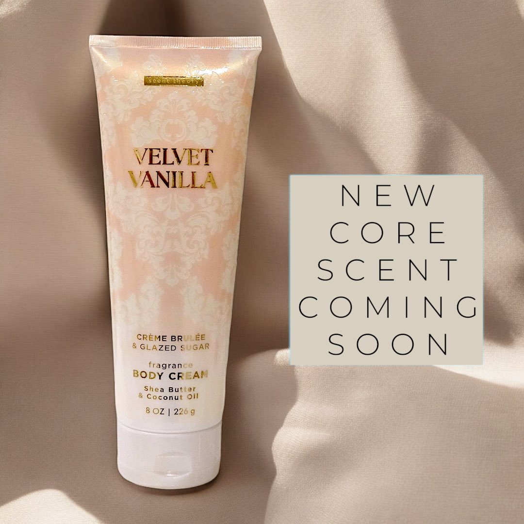 ✨Introducing our newest body cream scent, Velvet Vanilla! ✨

🧖‍♀️ Wrap yourself in a velvety blend of warm vanilla and toasty almond, topped off with caramelized sugar and a hint of soft musk. 🧖‍♀️

Featuring fragrance notes from Toasted almond, caramelized sugar, and Vanilla bean.