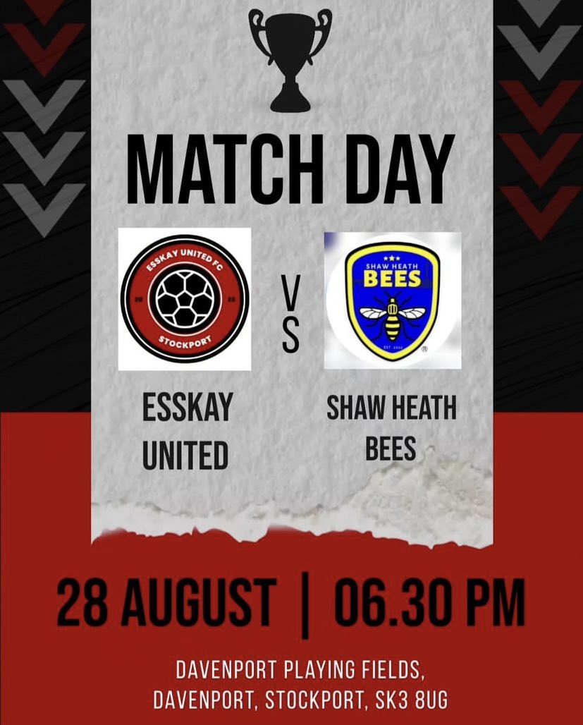 Esskay united FC (@esskayunitedfc) on Twitter photo So we've managed to slot in another cheeky friendly before the season starts with local team <a href="/ShawHeathBees/">ShawHeathBees</a> who happen to share the same home grounds as us, should be a good match up.. let's see how we get on Wednesday 👀💯⚽️🔥💨 So we've managed to slot in another cheeky friendly before the season starts with local team <a href="/ShawHeathBees/">ShawHeathBees</a> who happen to share the same home grounds as us, should be a good match up.. let's see how we get on Wednesday 👀💯⚽️🔥💨