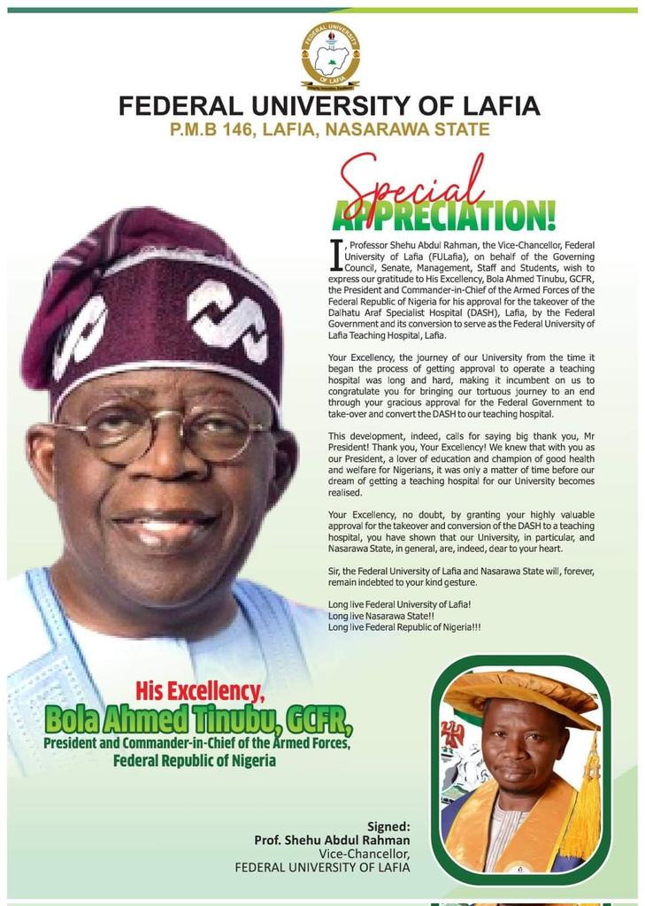 Federal University of Lafia tweet media