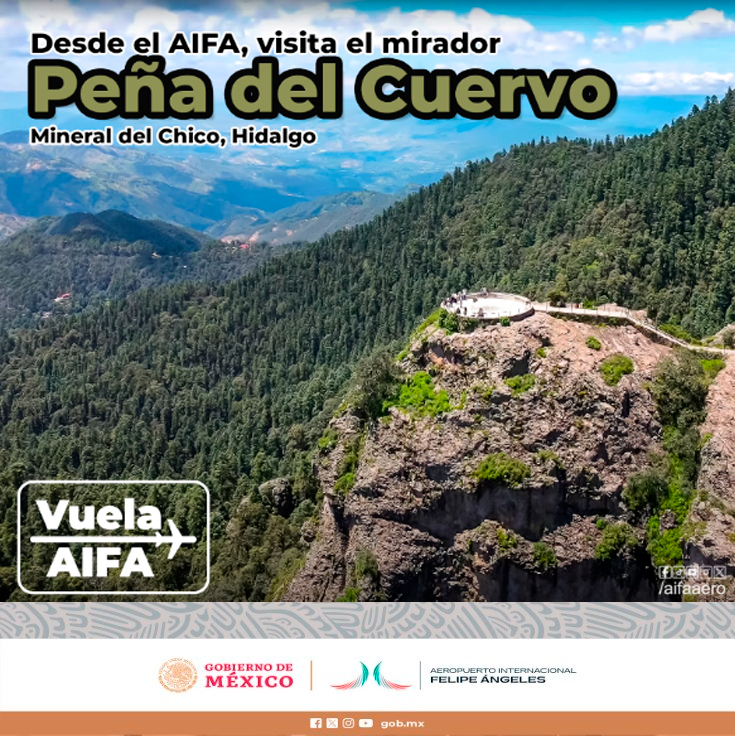 aifaaero's tweet photo. Aventúrate en uno de los miradores más altos del estado de Hidalgo a 2,770 metros sobre el nivel de mar, el mirador de Peña del Cuervo te brinda una majestuosa vista y el #AIFA te lleva hasta él.
#ConectaAIFA #ViaTerrestre #Experiencia #ConectividadTerrestre https://t.co/MOlZoO6g0S