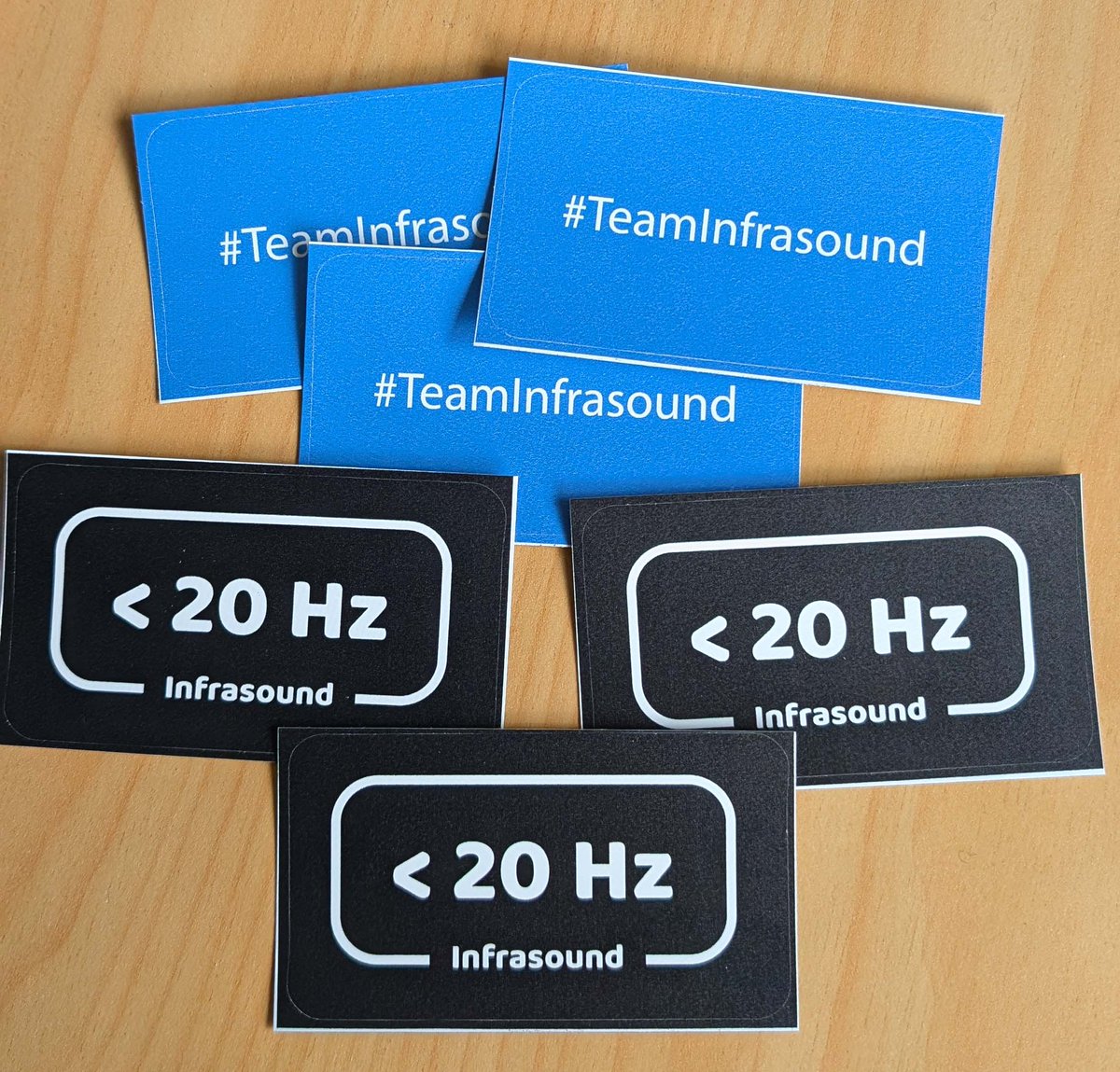 Sticker test for #AGU24 I got a test run of the waterproof water bottle safe ones and I think they turned out awesome! 

#TeamInfrasound is color matched to "The Blue Bible" book
