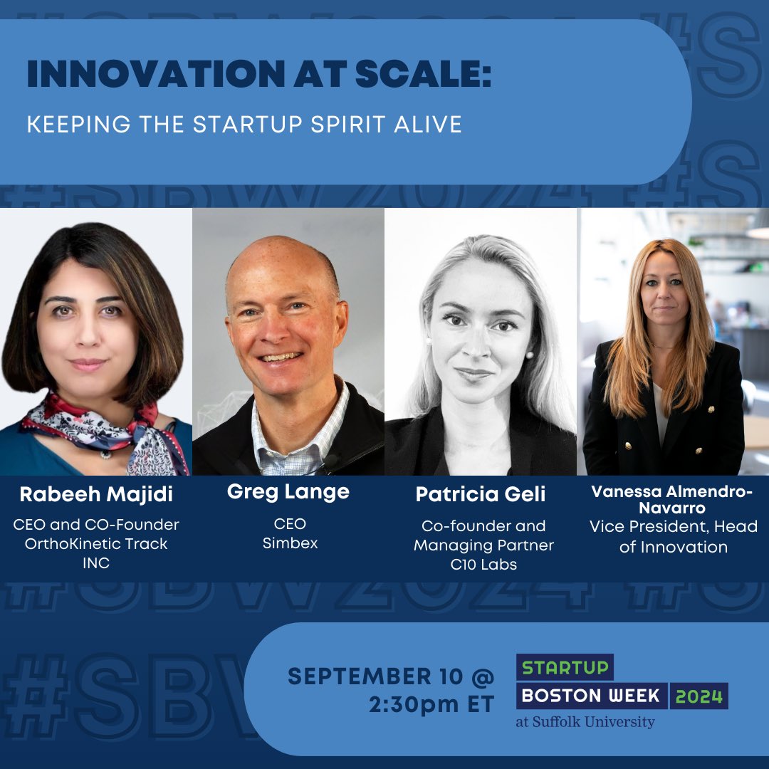 Rabeeh Majidi, Ph.D. (@rabeeh_m) on Twitter photo Fostering a culture of #innovation is vital for driving growth and staying competitive in a rapidly evolving business landscape. creativity. Join us for a panel discussion during #sbw2024 on Tues, Sept 10 @ 2:30pm - 3:30pm.
<a href="/c10labs/">C10 Labs</a> <a href="/Simbex_PD/">Simbex</a> <a href="/DanaherCorp/">Danaher Corporation</a> <a href="/Orthokintrack/">OrthoKinetic Track</a> Fostering a culture of #innovation is vital for driving growth and staying competitive in a rapidly evolving business landscape. creativity. Join us for a panel discussion during #sbw2024 on Tues, Sept 10 @ 2:30pm - 3:30pm.
<a href="/c10labs/">C10 Labs</a> <a href="/Simbex_PD/">Simbex</a> <a href="/DanaherCorp/">Danaher Corporation</a> <a href="/Orthokintrack/">OrthoKinetic Track</a>