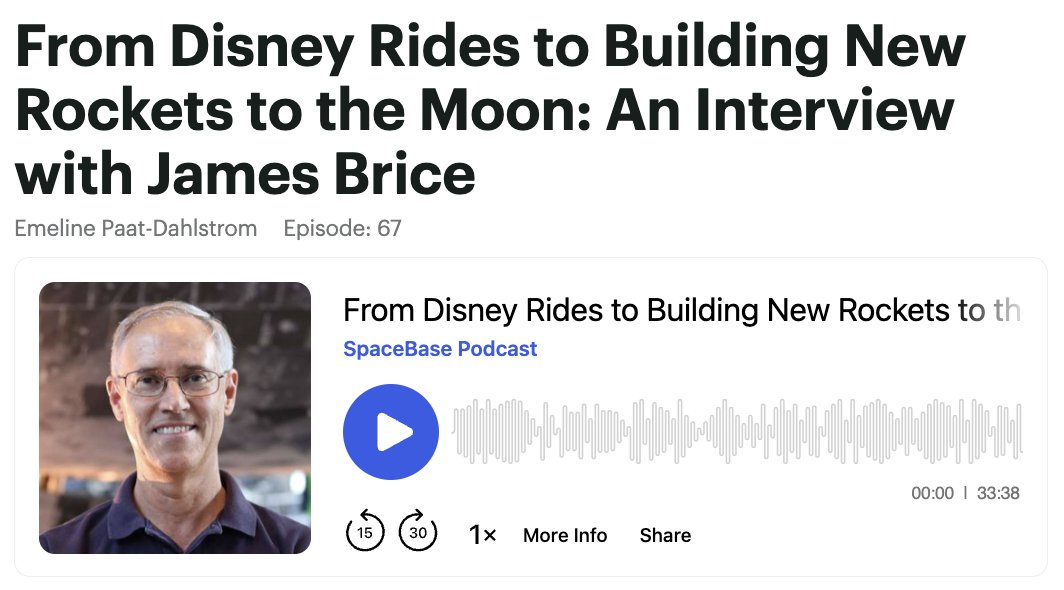 Listen to my latest SpaceBase Podcast:  An interview with Blue Origin New Glenn Rocket Lead Systems Engineer, James Brice .  Also International Space University ISU SSP'89 classmate. 🚀 

buzzsprout.com/678467/15609813@
<a href="/EricDahlstrom1/">Eric Dahlstrom</a> <a href="/SpaceBaseNZ/">SpaceBase</a> <a href="/ISU_N_A/">International Space University - North America</a>  <a href="/ISUnet/">Space University</a>