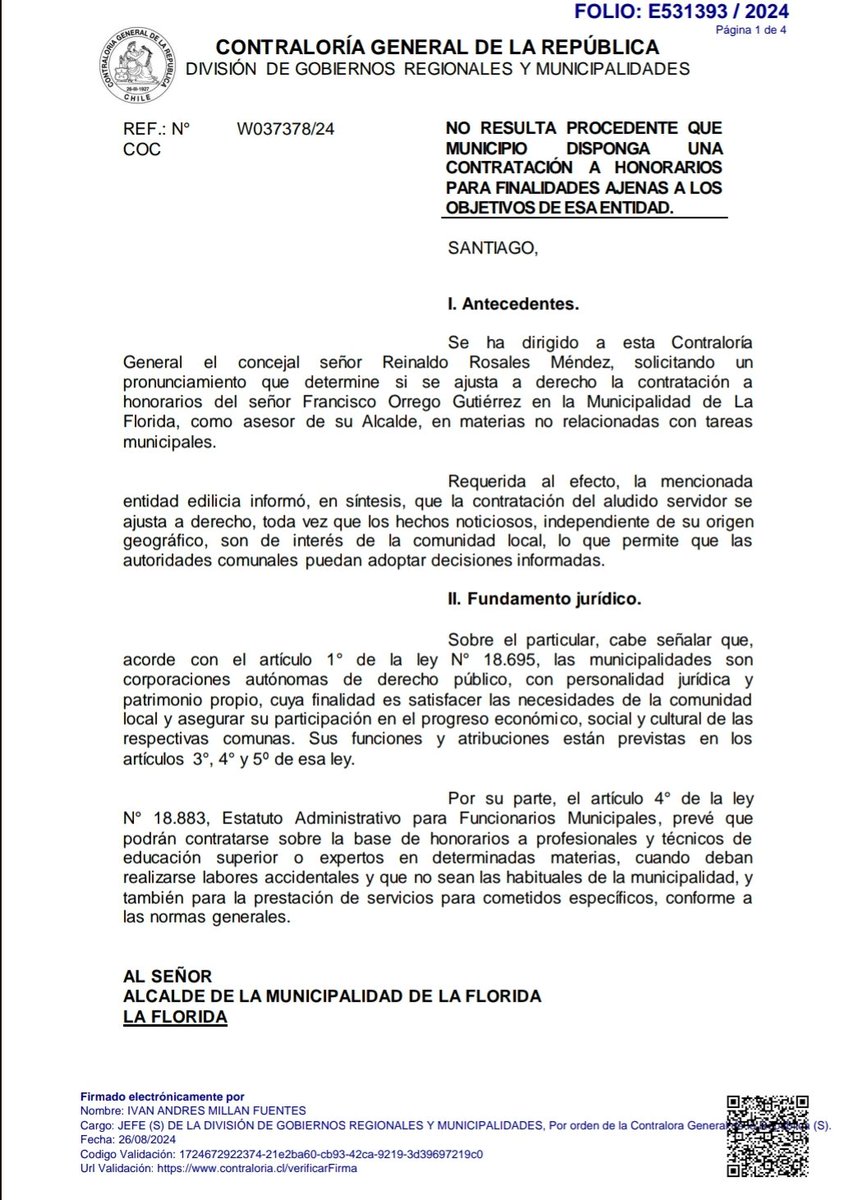 RodRettig's tweet photo. Francisco Orrego la última vez que fui a Sin Filtros me ofreció combos en el estacionamiento. Hubo testigos varios de ello.

Todo, producto de que una semana antes y sin él presente, yo había criticado la contratación de él en La Florida por parte de Rodolfo Carter. 

Orrego me reprochó que no se habla de quién no está presente, olvidando absolutamente que lleva 3 años hablando de personas que no están, además de que un personaje público contratado por un candidato presidencial con platas públicas, es alguien respecto del cual sí se puede hablar sin que esté presente.

Desde entonces que no voy a Sin Filtros, y hoy la Contraloría ha rechazado la contratación de él fundado en argumentos que di en esa oportunidad.

Este es el candidato a Gobernador de la derecha. Un tipo que lo controlan sus emociones, que es violento y que es un operador político que profitó de platas públicas floridanas. 

Imaginen lo que haría en la Gobernación Metropolitana o cualquier cargo público.