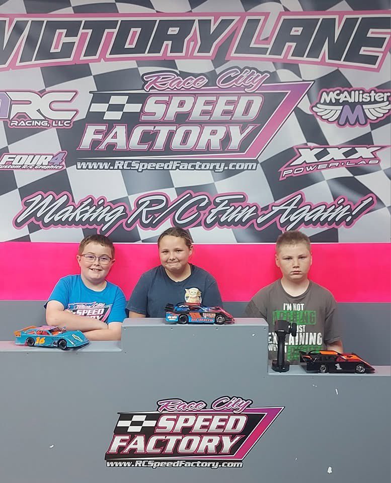 RCSpeedFactory's tweet photo. It's @1RCRacing Monday Night Madness tonight!
Doors open at 4
Sign-ups Close at 6:45
Racing at 7:15

Rumor has it that some fast South Carolina racers are looking to come up and steal some wins tonight!

Here are last Thursday night’s podium pics.

https://t.co/HDuleExd9f https://t.co/yxAeHwJNKc
