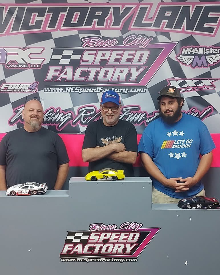 RCSpeedFactory's tweet photo. It's @1RCRacing Monday Night Madness tonight!
Doors open at 4
Sign-ups Close at 6:45
Racing at 7:15

Rumor has it that some fast South Carolina racers are looking to come up and steal some wins tonight!

Here are last Thursday night’s podium pics.

https://t.co/HDuleExd9f https://t.co/yxAeHwJNKc