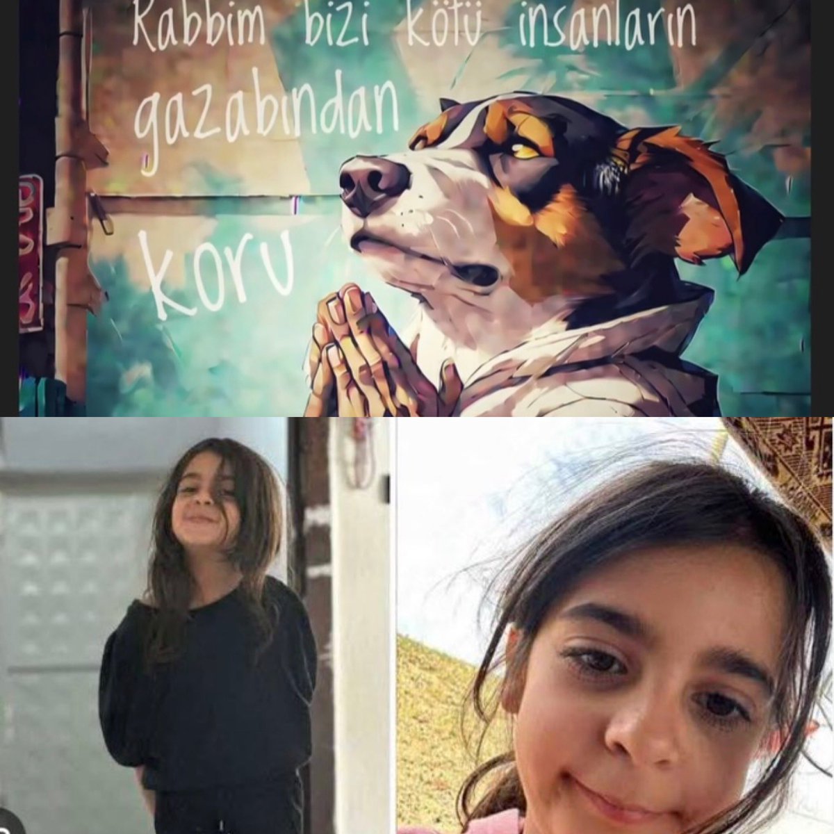 Güvenli sokaklar istiyoruz diye, ortalığı ayağa kaldıran Allahın yarattığı canların katledilmesine susan dilsiz şeytanlar Narin günlerdir bulunamıyor! Narin’i istemediğiniz köpekler arıyor! 
Çekin pis ellerinizi çocukların hayvanların üzerinden!!
#Narin #NarinGüranNerde😢