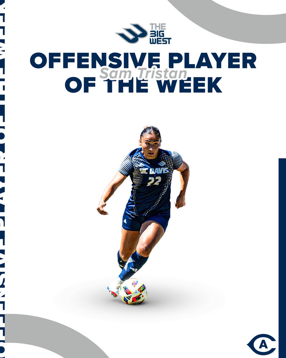 Three goals ➡️ Big West Offensive Player of the Week ⭐️

Congrats Sam! 

#GoAgs