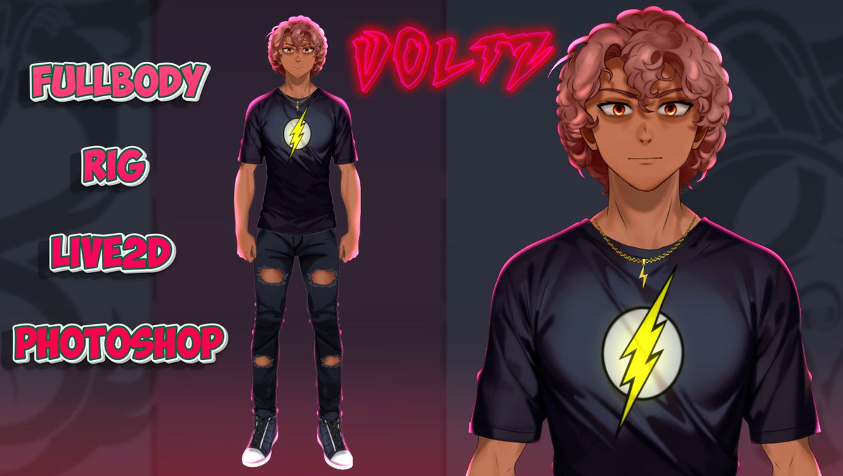 HeyKiritoFicial's tweet image. -----------------♢╔  V0LTZ  ╗♢------------------------
COMMISSION MODEL  Follow + RT + Like #Live2DModel #VTUBERSTUDIO #VTuber
 @V0LTZ_