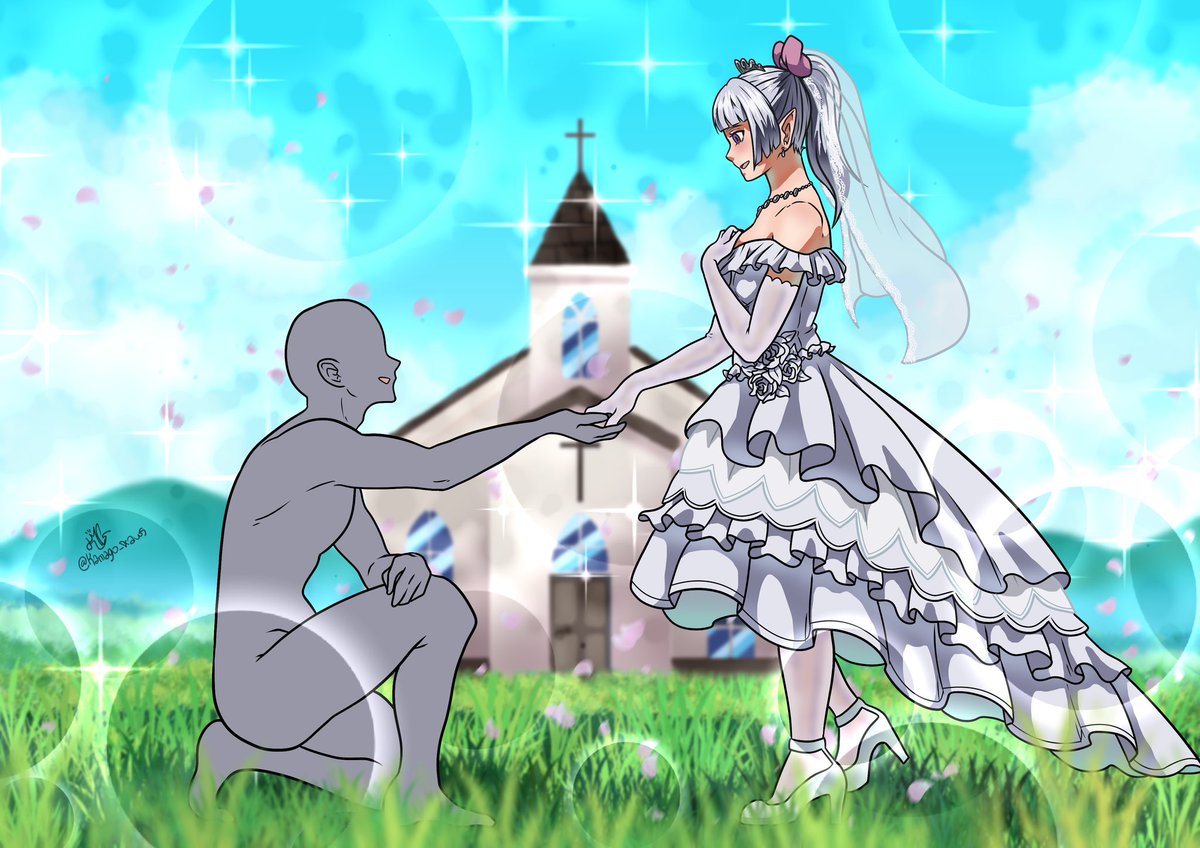 She’s always dreaming about marriage 🫧

OC commission made for <a href="/AliasZedjustZed/">MangamanZX Call me Zed</a> as a birthday gift for <a href="/BladeGamerx/">Blade Breaker GamerX</a> 

Thank you!
#commission #opencommissions #digitalart #ArtistOnTwitter