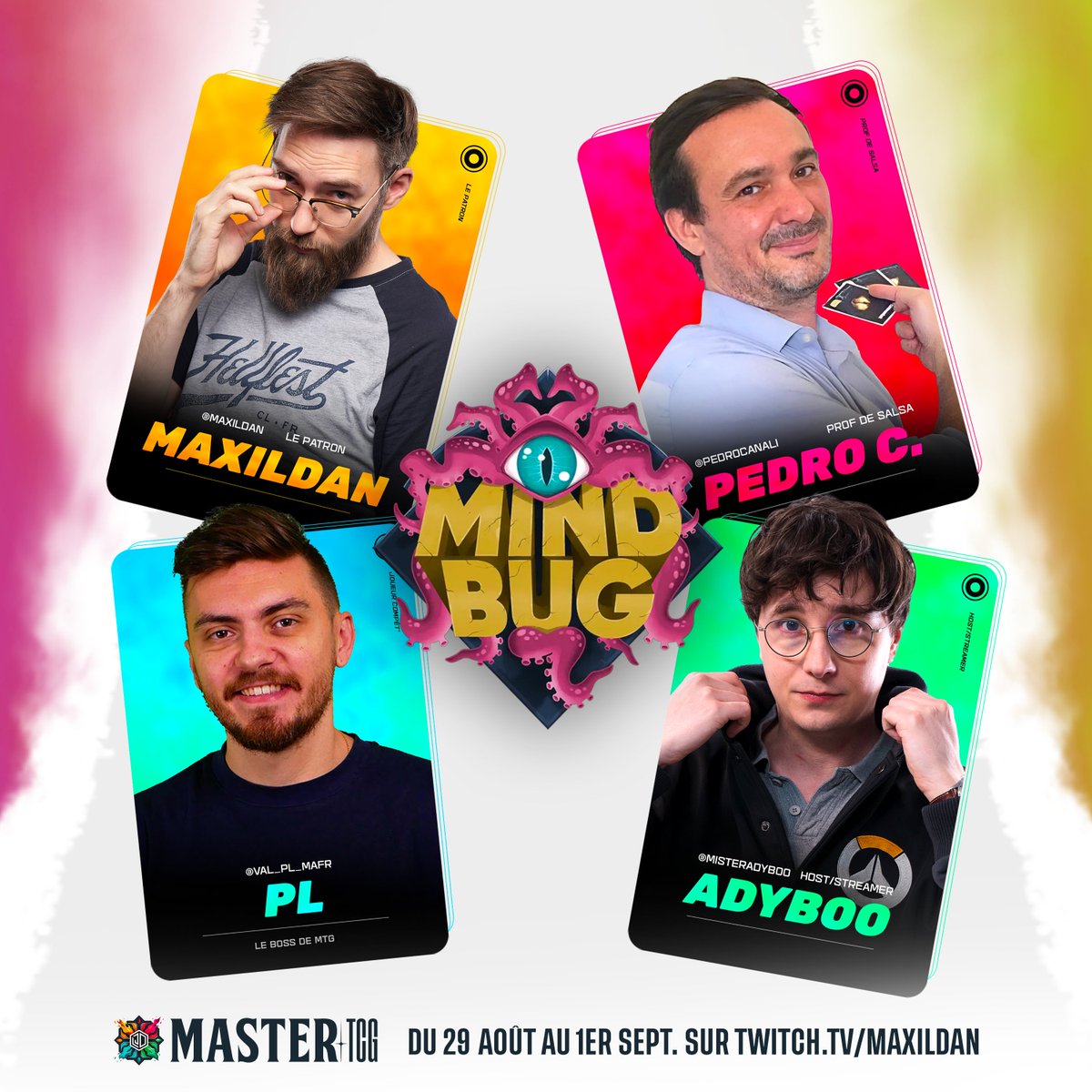 Maxildan's tweet photo. J-3 Pour le Master TCG sur https://t.co/irtPyiA9hN !
Voici mes adversaires sur les jeux que j'ai choisis...
Celui qui me fait le plus de peine c'est @PedroCanali 
C'est le meilleur joueur de @wizards_magicFR  et de @fabtcg et pourtant il va pas toucher une game c'est désolant ! https://t.co/fSSIT4kVB6
