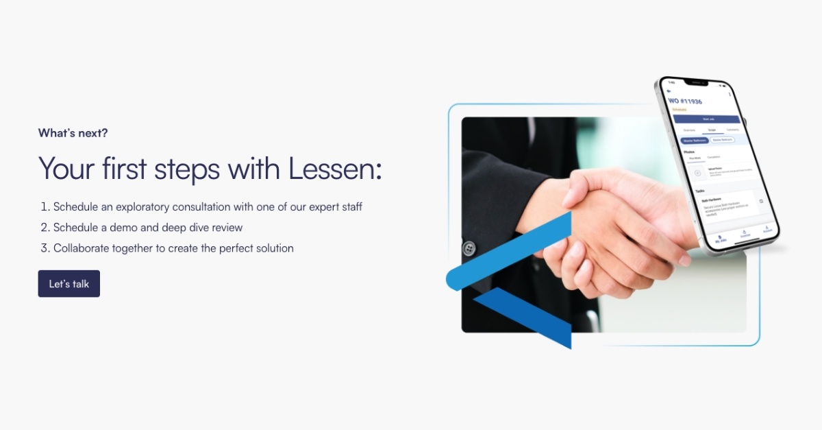 You've seen how the #Lessen platform can reduce operating costs &amp; increase resident satisfaction with its proven world-class technology. Ready to get started?

➡️ Join the 1M properties served doing #MoreWithLessen: bit.ly/4arIYCb

#PropertyServices #PropTech