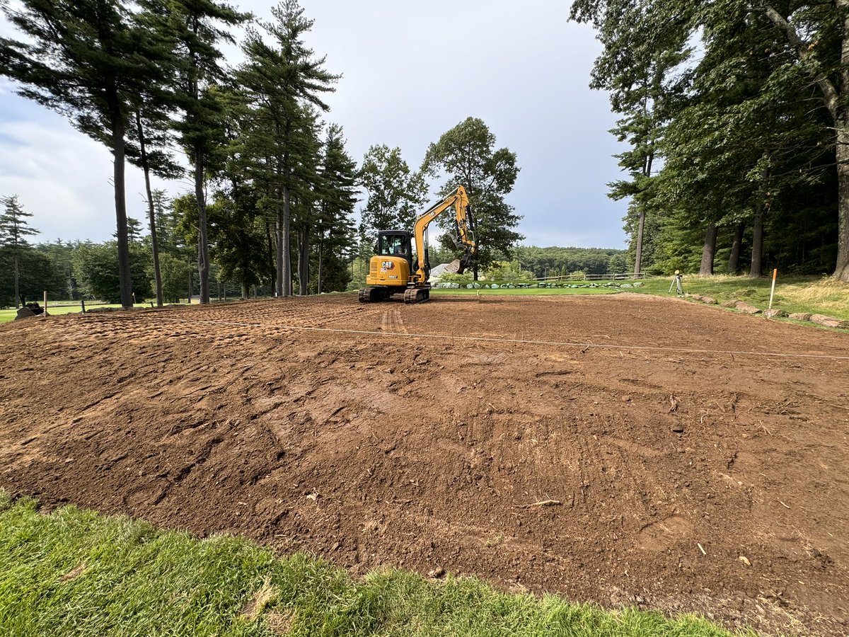 TJohnston (@timothyj32) on Twitter photo Hole 1: Tee Expansion project. After 120 yards of fill and grading we have expanded the tee to suit 2400ft2 of teeing space. Rootzone tomorrow, sod delivery and install Thursday. <a href="/wedgewoodpines/">Wedgewood Pines CC</a> Hole 1: Tee Expansion project. After 120 yards of fill and grading we have expanded the tee to suit 2400ft2 of teeing space. Rootzone tomorrow, sod delivery and install Thursday. <a href="/wedgewoodpines/">Wedgewood Pines CC</a>