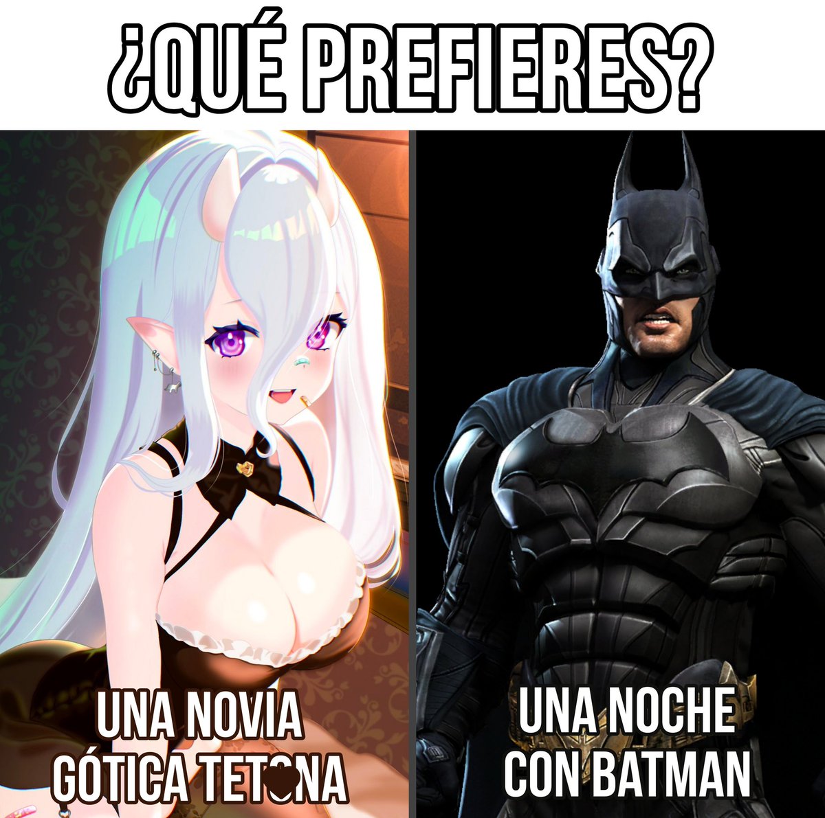 RinaVirtual's tweet photo. Hoy es noche de sexo 🎶, ¿así es la canción de Batman verdad? https://t.co/MPvxYEBukT