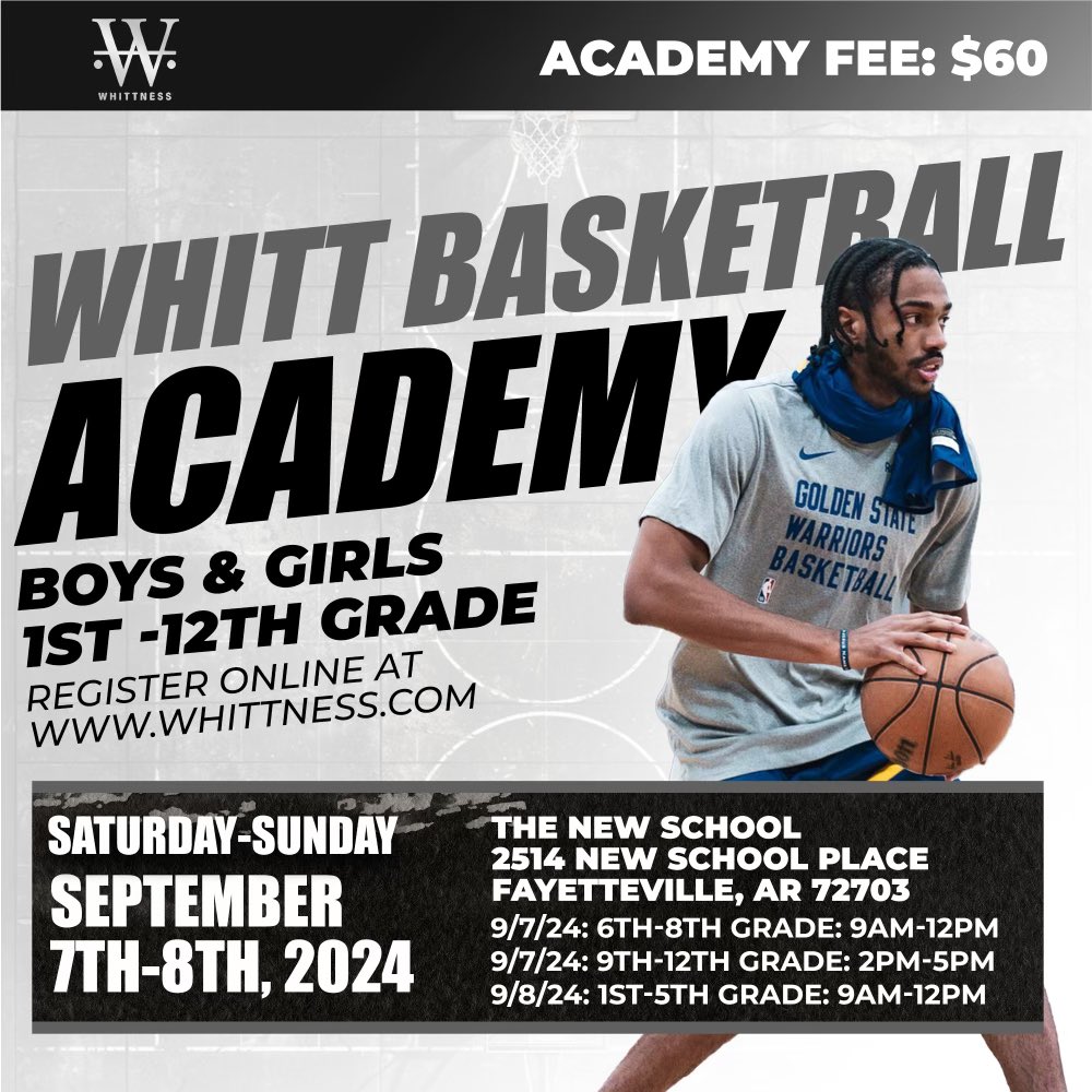 When they ask I always try to come through. So we got one more! Last day camp will be in Fayetteville Arkansas Sept 7th &amp; 8th. Something special is part of the profit will be donated to The New School basketball program! Registration is live on the website! 🏀