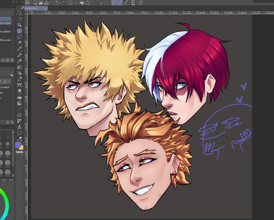 I finished my stickers of “my hero academy” I loved the way I drew Todoroki's hair ... I would have liked to draw Enji or Aizawa too but there's not enough time TwT

#MHA #Bakugou  #todorokishoto #Hawks