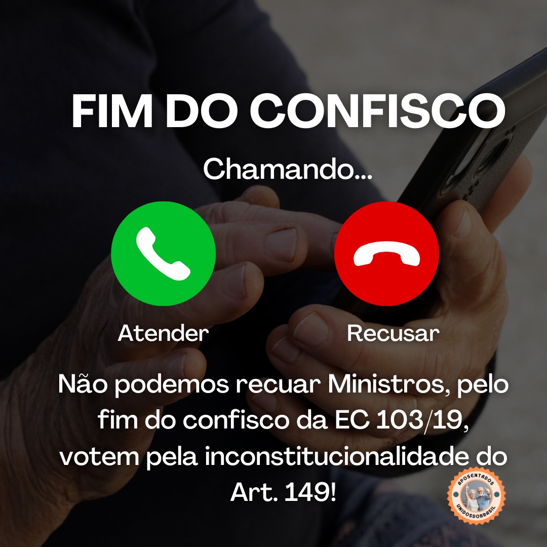 "Os aposentados estão em meio a um caos com o art.149 da EC103/19! Srs. Ministros, pedimos que declarem sua inconstitucionalidade e acabem com esse confisco!
<a href="/STF_oficial/">STF</a>
<a href="/gilmarmendes/">Gilmar Mendes</a>
<a href="/LRobertoBarroso/">Luís Roberto Barroso</a>
<a href="/alexandre/">R.s</a>
#BoulosPrefeito
Valorizem Aposentados
#AposentadoriaHonrada bxw