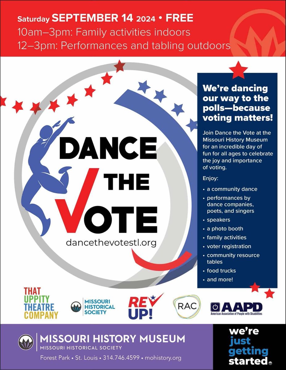 Come by the Paraquad table on September 14. And be sure to register to vote by October 9.