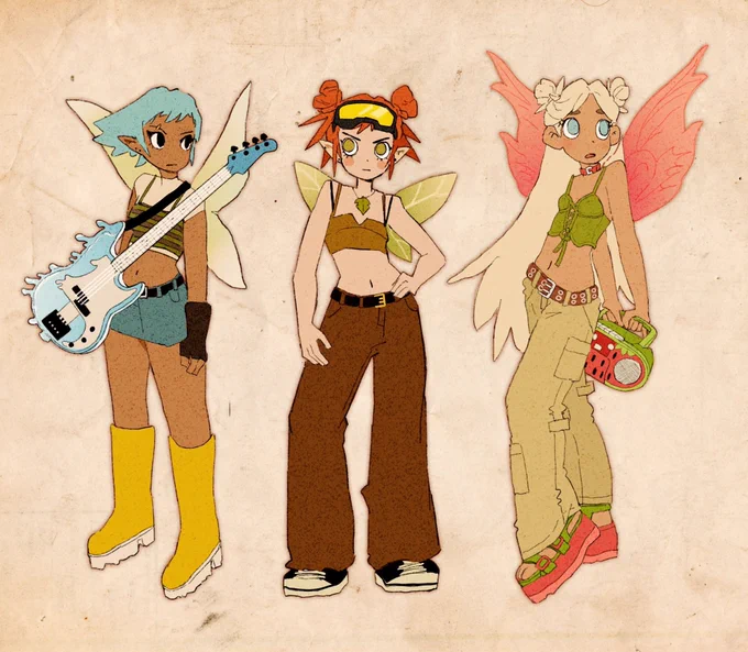 Punk fairy card illustrations #peachriot