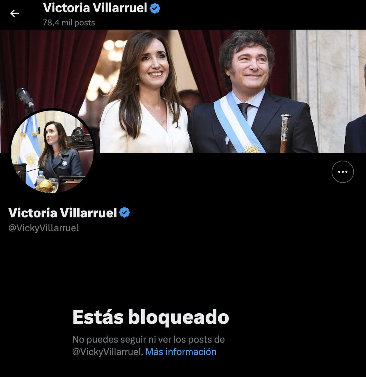 EduardoBravoOficial (@ebravooficial) on Twitter photo Me acabo de enterar de que <a href="/VickyVillarruel/">Victoria Villarruel</a>, simpatizante de Jorge Rafael Videla y Vicepresidenta de la República Argentina en el gobierno de <a href="/JMilei/">Javier Milei</a>, me tiene bloqueado. A consecuencia de ello, no puedo enterarme directamente de sus planes de indultar a Astiz y otros genocidas. Me acabo de enterar de que <a href="/VickyVillarruel/">Victoria Villarruel</a>, simpatizante de Jorge Rafael Videla y Vicepresidenta de la República Argentina en el gobierno de <a href="/JMilei/">Javier Milei</a>, me tiene bloqueado. A consecuencia de ello, no puedo enterarme directamente de sus planes de indultar a Astiz y otros genocidas.