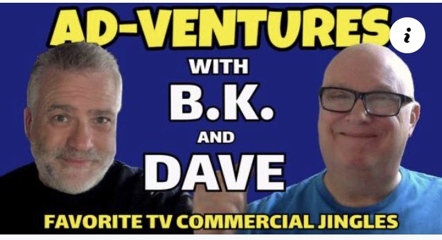 bkontheair's tweet image. Join us on @YouTube LIVE tonight for Ad-Ventures. We’ll talk about our favorite classic commercial jingles! 8:30PM ET 📺 Join the chat 🖥️ @jdsundstrom #BKontheAir #thegoodstuff youtube.com/live/2J31slrzH…