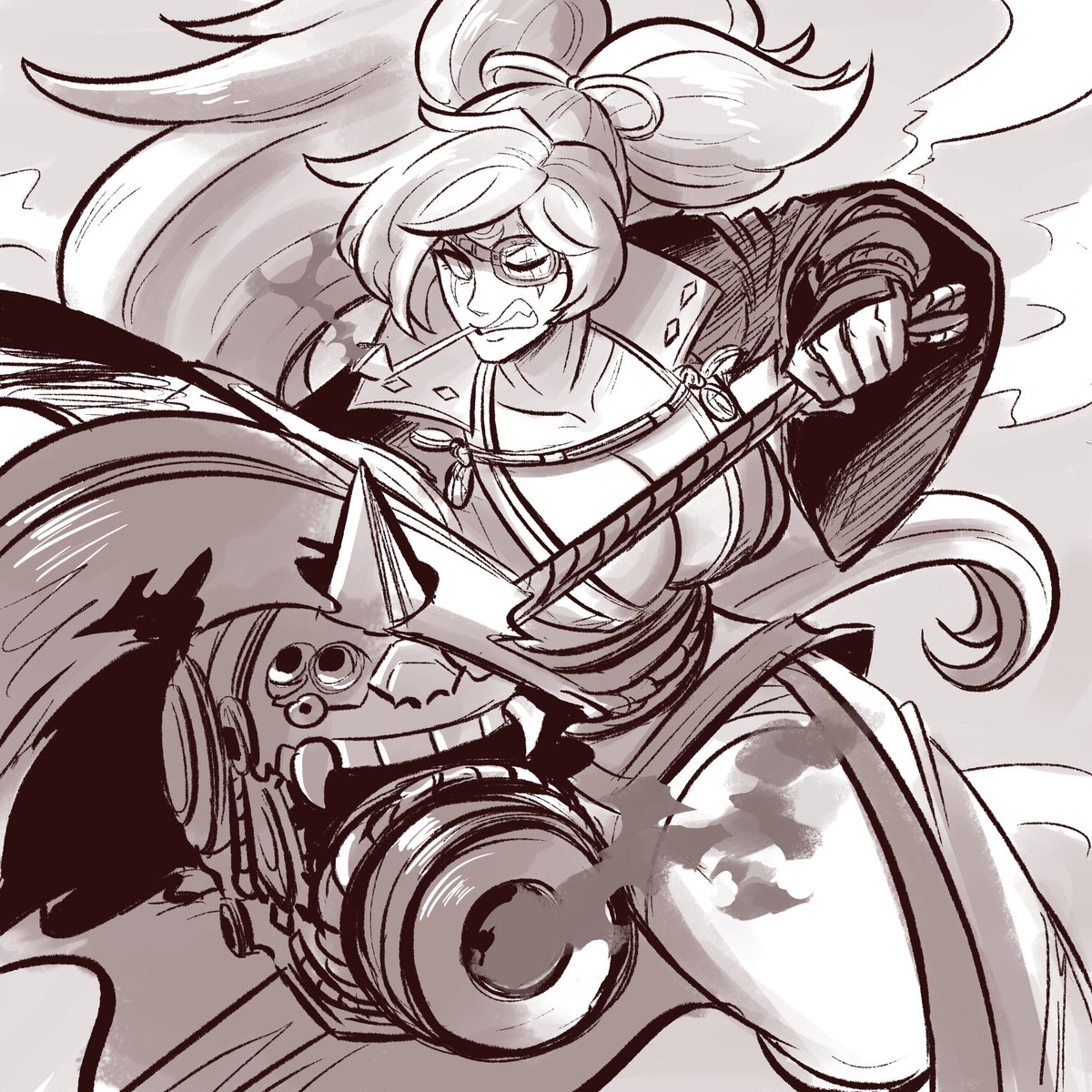 ScruffyTurtles's tweet photo. baiken sketch https://t.co/MG5CGylsxr