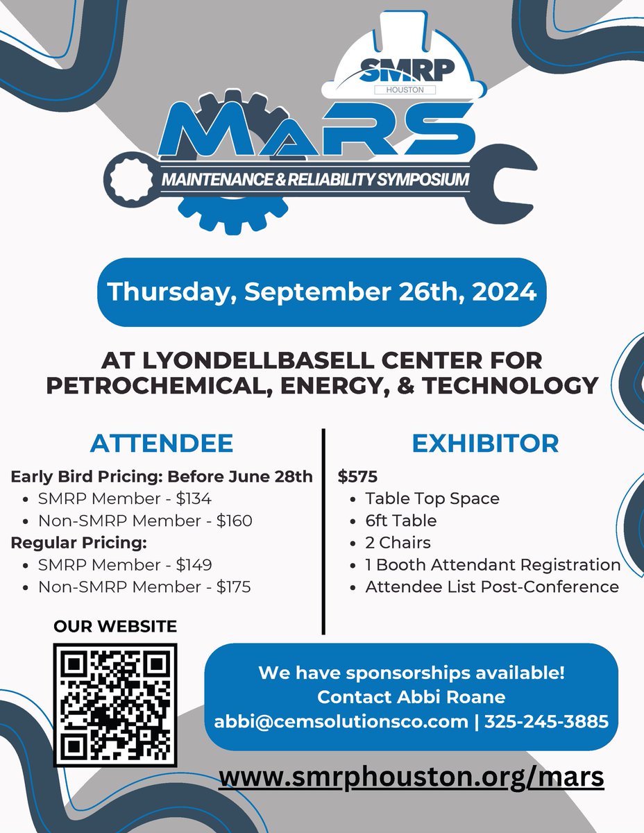 EHCMA's tweet image. The 2024 SMRP #MaRSConference is designed to illuminate the path to empowered decision-making through expertise and technology. 

Read more and register now: ehcma.org/news/news.asp?…