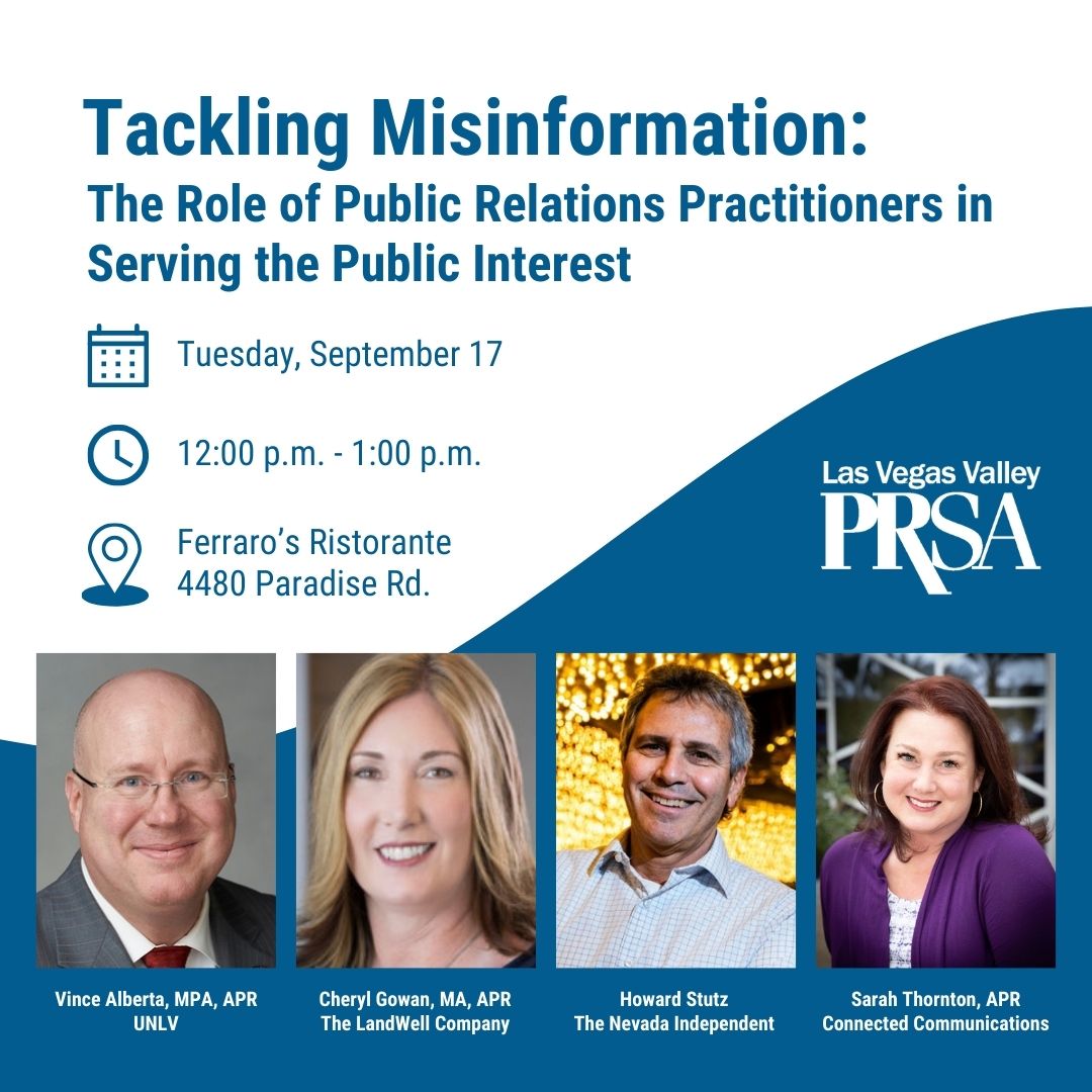 Join us Sept. 17 for a luncheon to recognize <a href="/PRSA/">PRSA</a> Ethics Month with a panel discussion on how PR professionals can adapt to misinformation challenges. We've got an amazing speaker lineup, so don't miss out! 
Register by Sept. 11 to secure your spot: lnkd.in/gwxAMpSh
