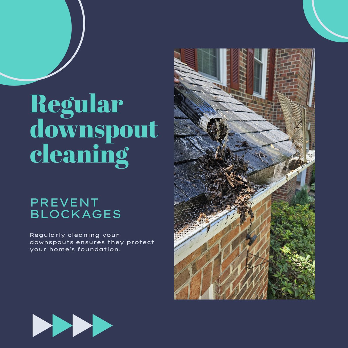 BtweenCleaning's tweet photo. A clean downspout is more than just curb appeal; it's about protecting your home's foundation from water damage. 🏡💦 Regular downspout cleaning prevents blockages, reducing the risk of costly repairs.

#DownspoutCleaning #HomeCare #ProfessionalCleaning  #FoundationProtection https://t.co/cJxXUCiHkG