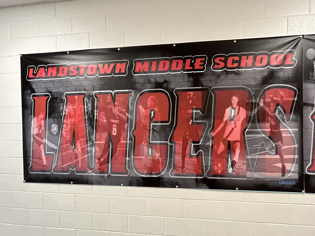Landstownms's tweet photo. Thank you Mr.Langston for working on our Lancer branding for this school year! Here is a shot of what our students saw today for the 1st time! Lancers will defend the castle! Let’s Go!  #OneTeamOneHeartbeat! https://t.co/elUU84hWav